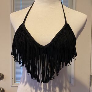 L-Space fringe bikini top